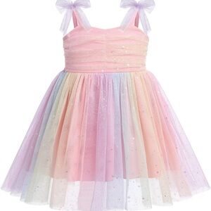 Rainbow Tulle Dress